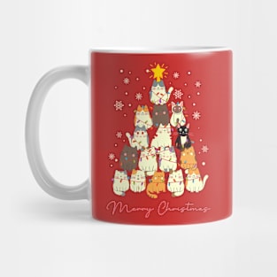 Cats tree, Merry Christmas Mug